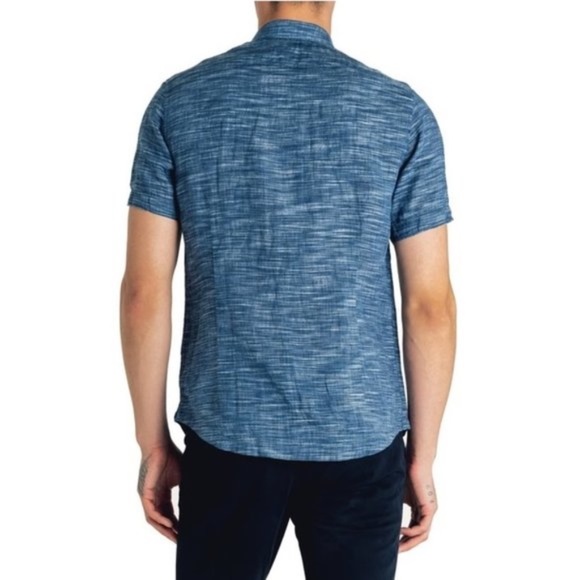 Good Man Brand Slim Fit Stripe Linen Shirt - Picture 2 of 7